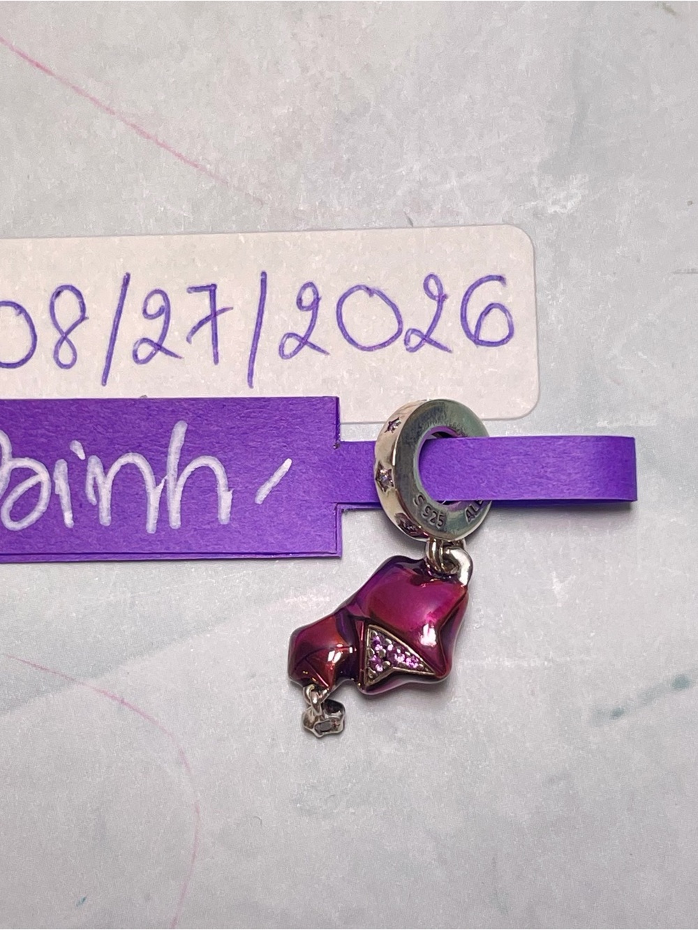Pandora Stella Della Fortuna Purple Star dangle - Picture 10 of 10